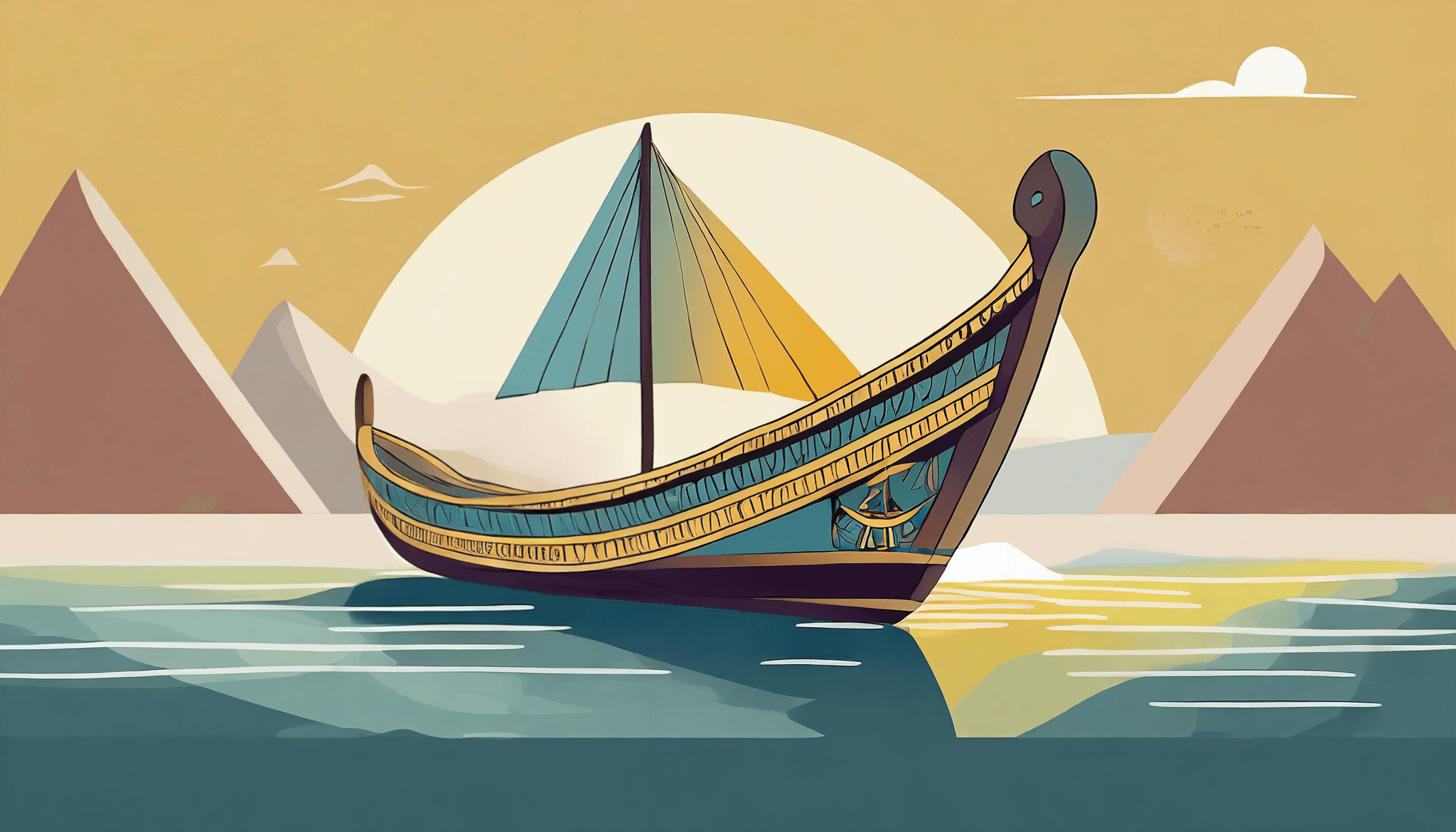 Ancient Egyptian boat